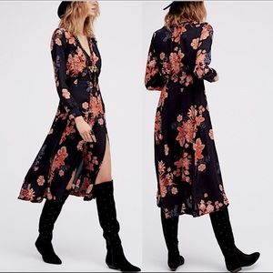 FREE PEOPLE Party Dress Intricate Long Draped Gown